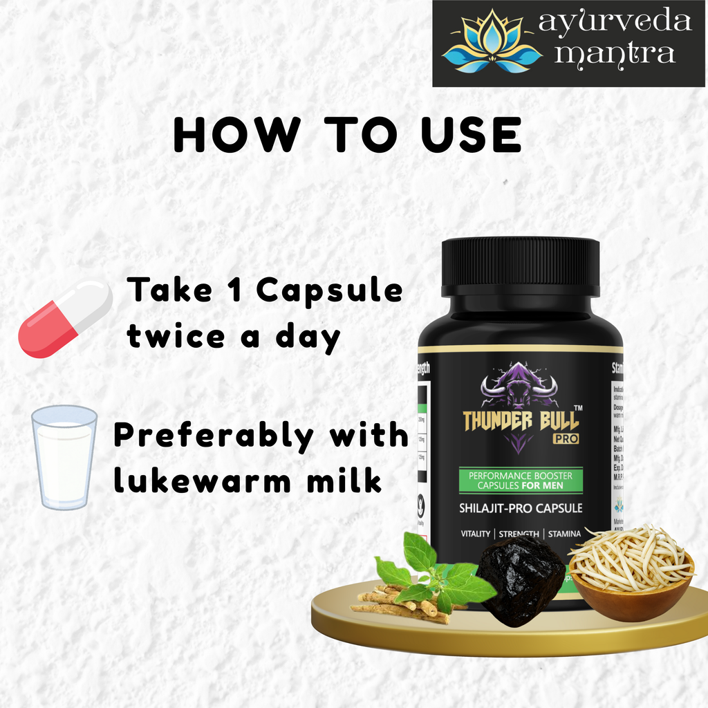 Thunder Bull PRO: Shilajit-Pro Performance Booster Capsules for Men