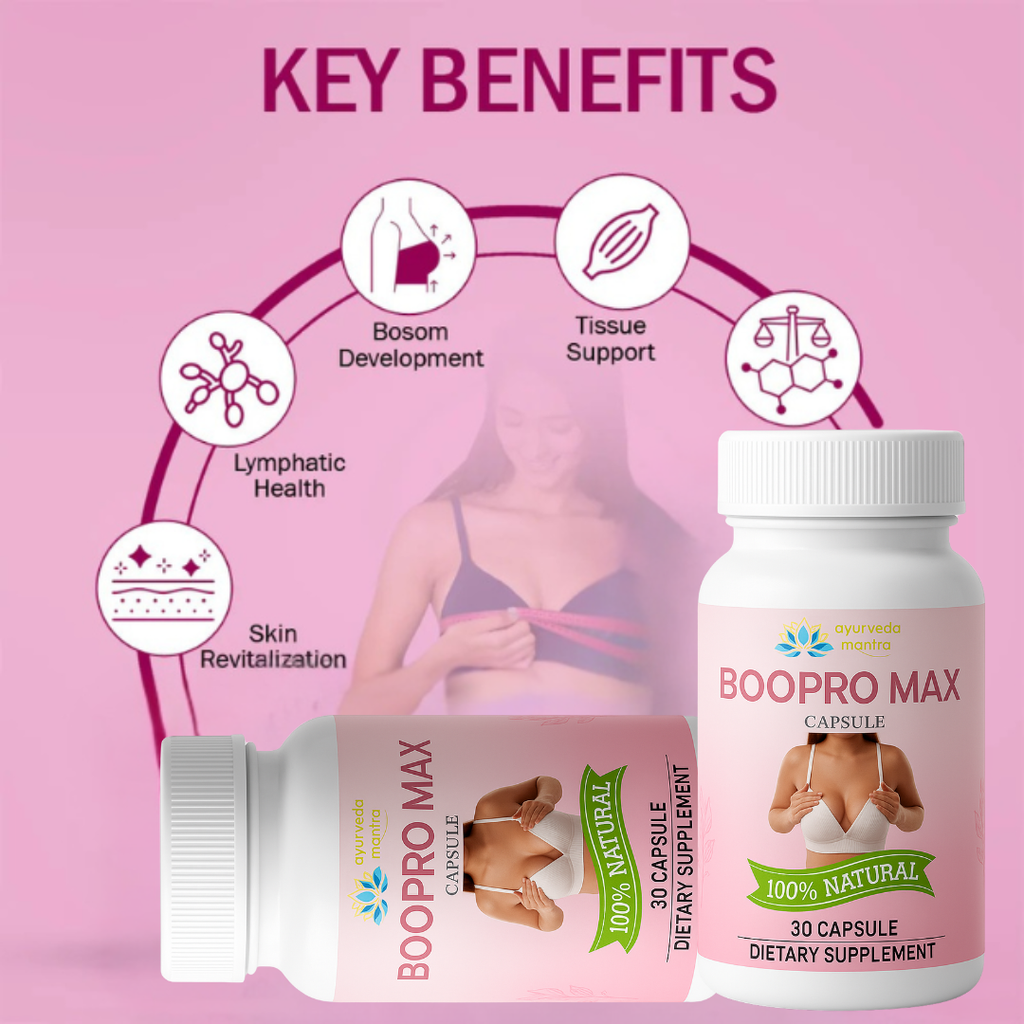 Boopro Max: The Ultimate Natural Breast Firming & Enhancement Kit (Capsule + Oil)