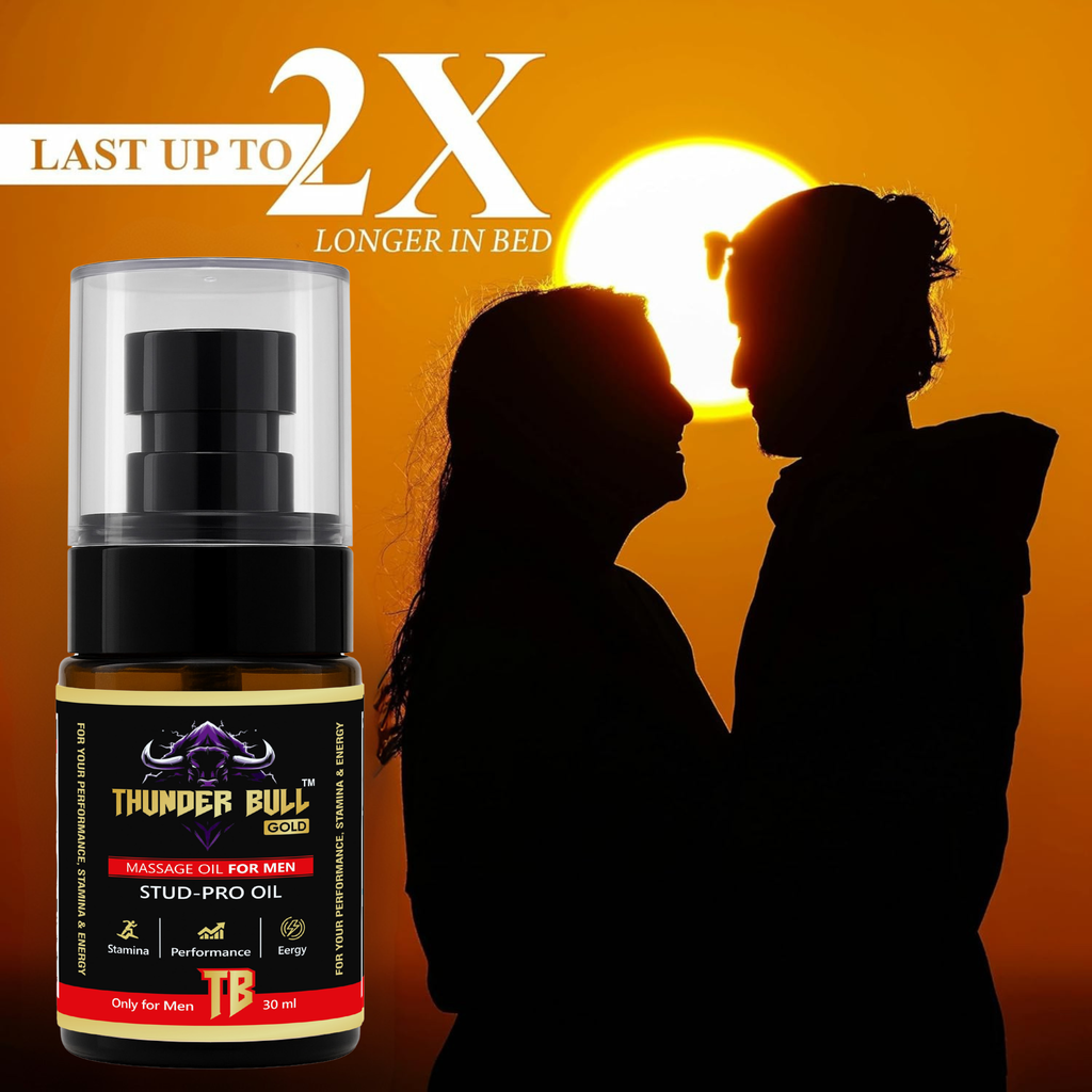 Thunder Bull GOLD: Ayurvedic Massage Oil for Men's Performance & Stamina
