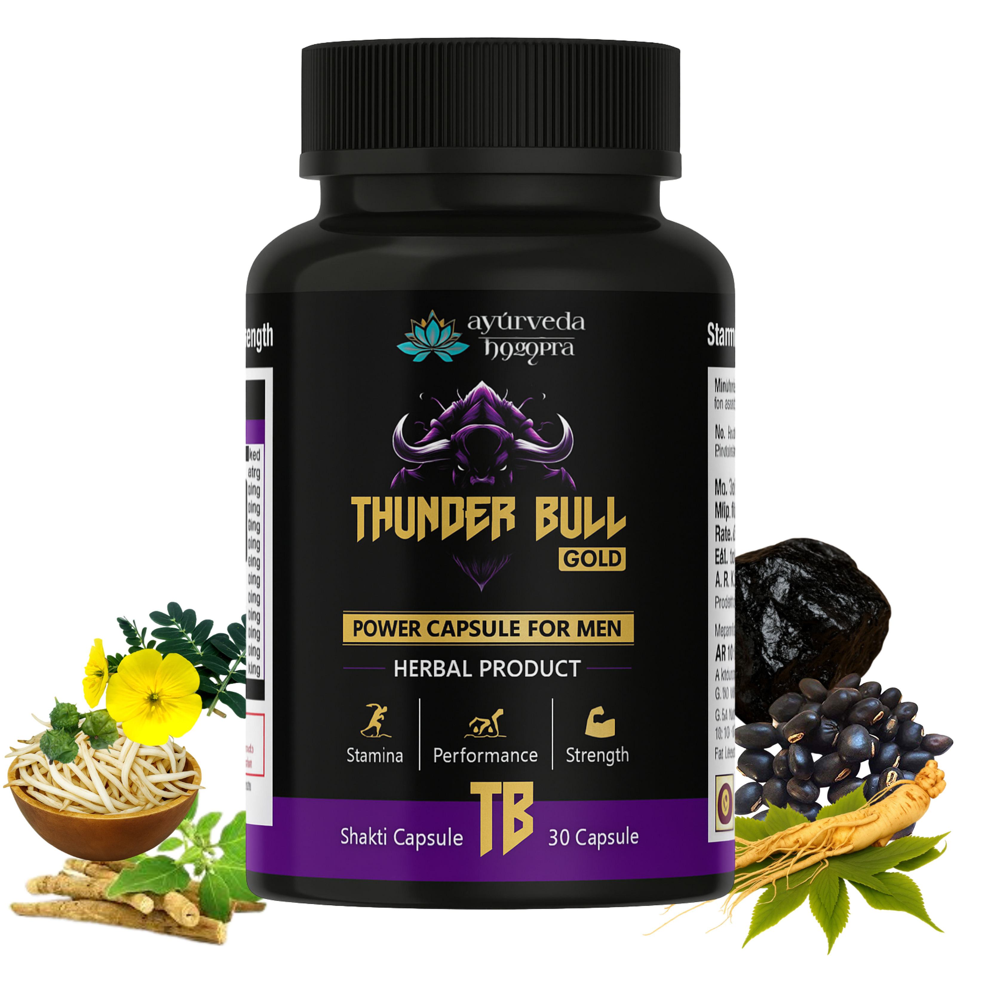Thunder Bull Gold: Ayurvedic Power Capsules for Stamina, Performance & Strength