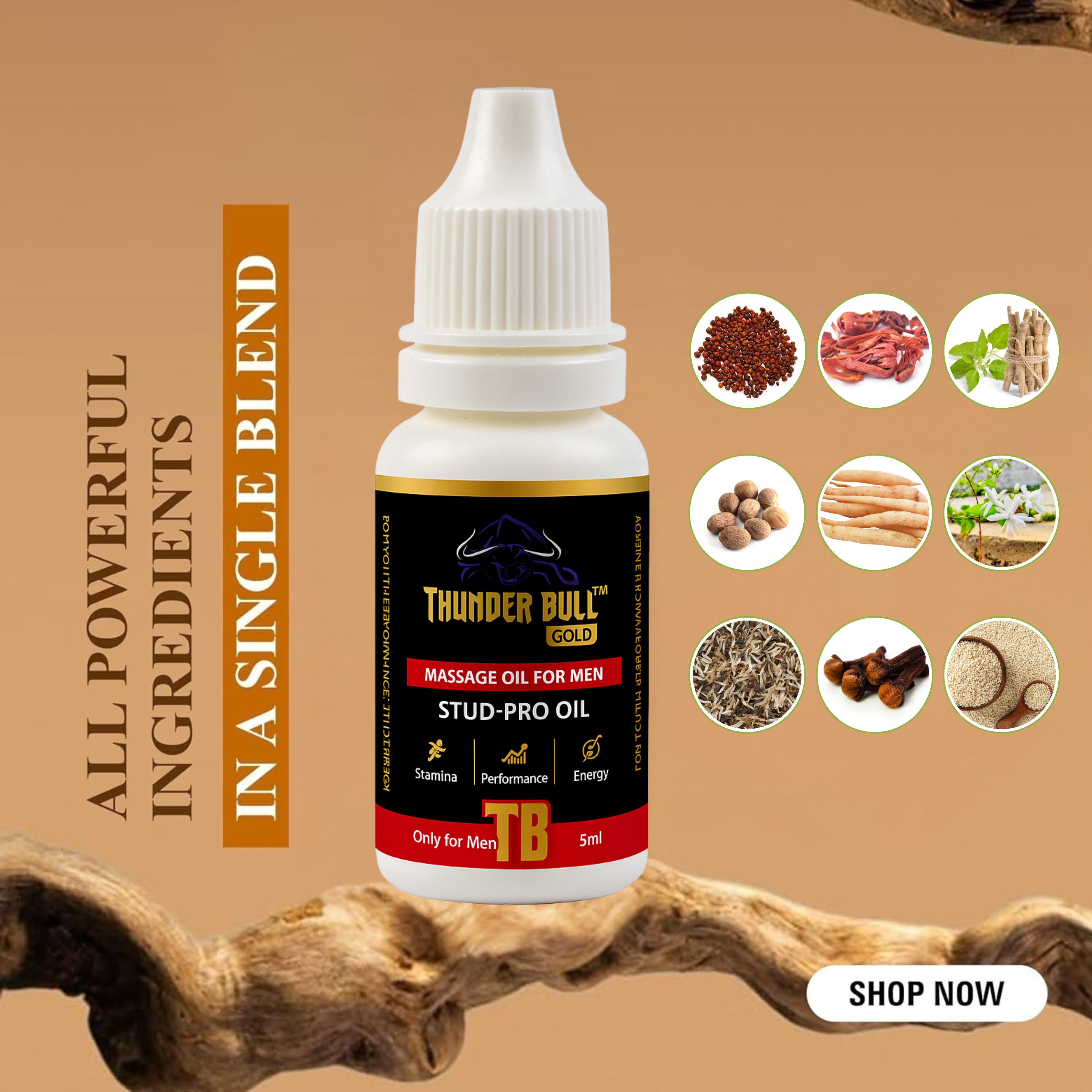 Thunder Bull "Stud-Pro" Performance Trial Combo (Oil + Capsules)