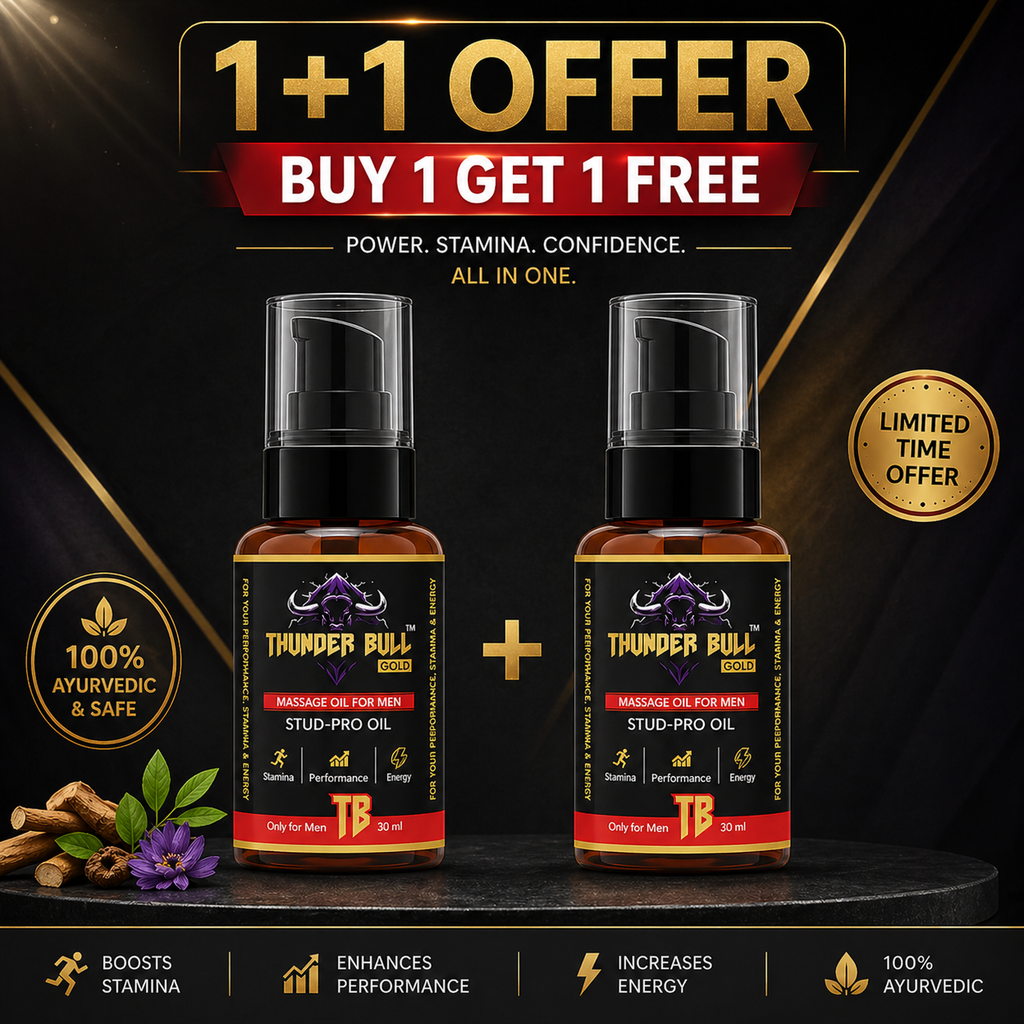 Thunder Bull Gold Massage for Men | Stud-Pro | Stamina & Performance Booster | Buy 1 Get 1 Free