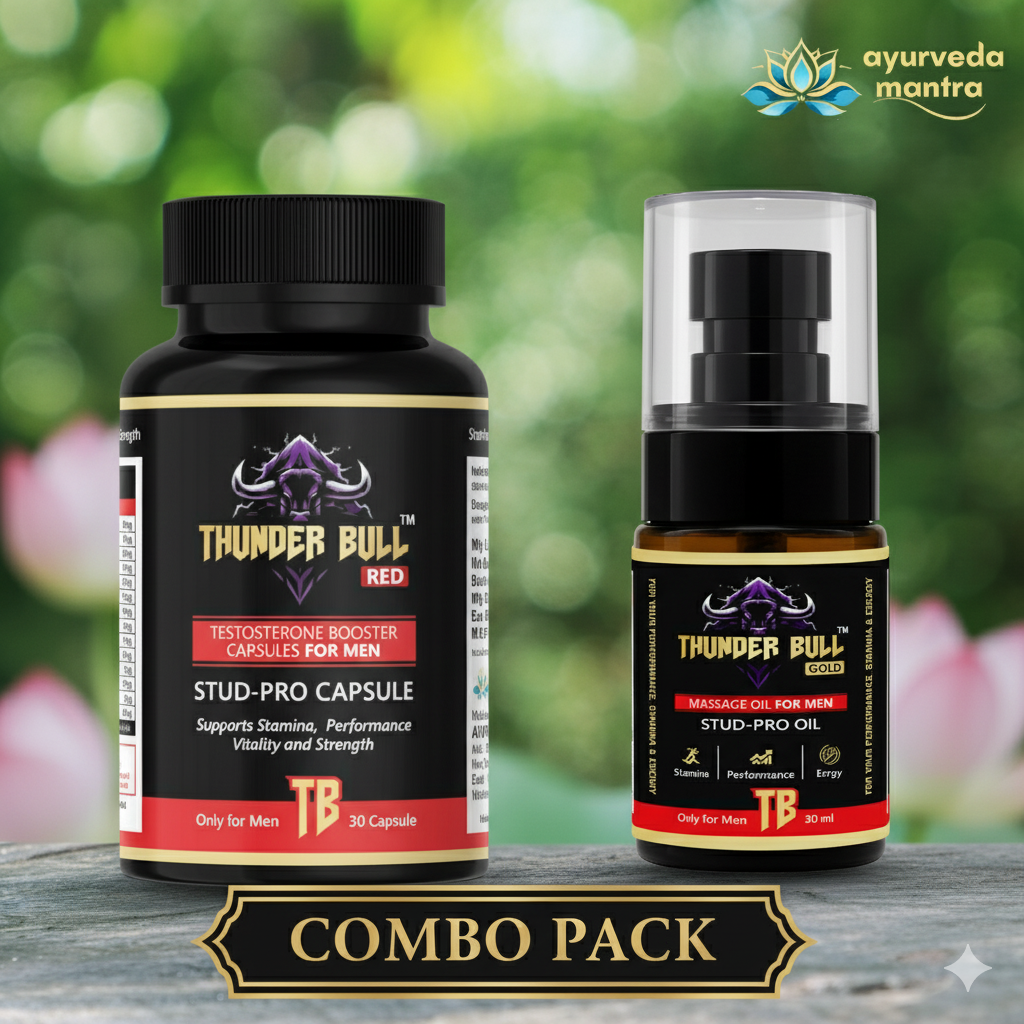 The Ultimate Masculine Drive Kit: Thunder Bull RED Capsule + GOLD Oil Combo