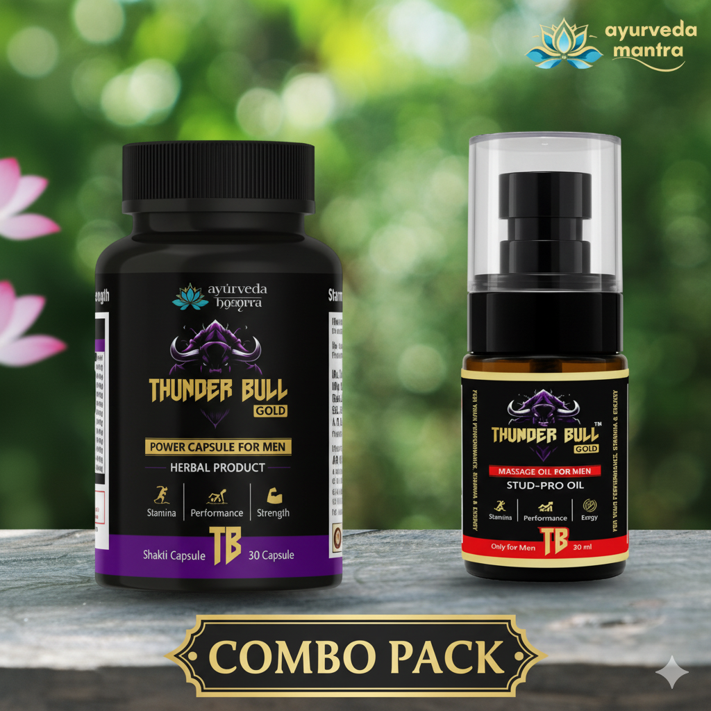 The Complete Vitality Ritual: Thunder Bull GOLD Capsule + Oil Combo
