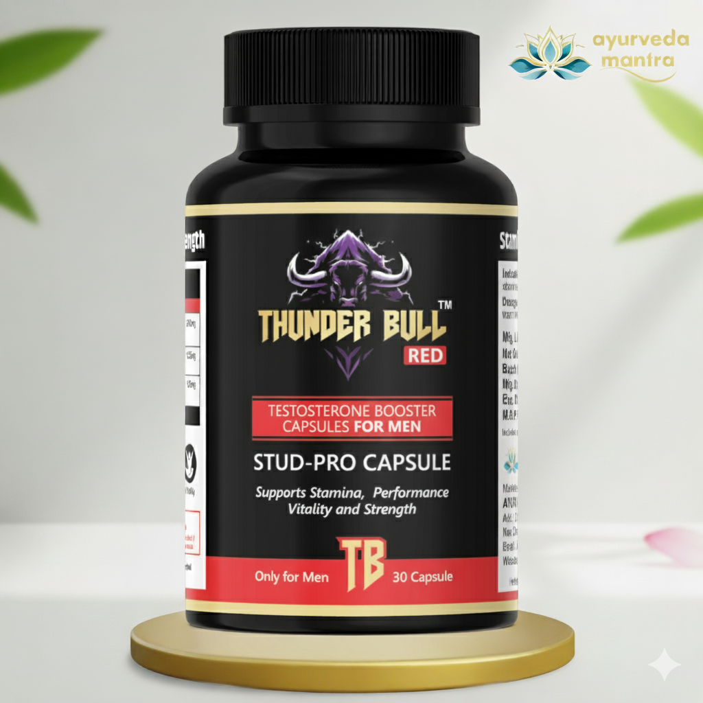 Thunder Bull RED: Ayurvedic Testosterone Booster Capsules for Men