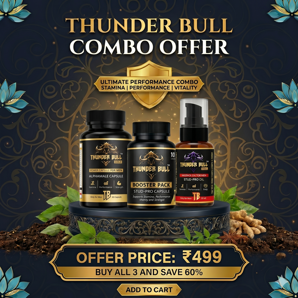 Thunder Bull Gold Performance Megacombo – Alphamale Capsules, Stud-Pro Capsules & Stud-Pro (Save 60%)