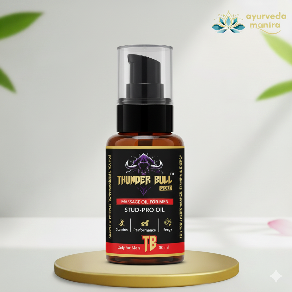 Thunder Bull GOLD: Ayurvedic Massage Oil for Men's Performance & Stamina